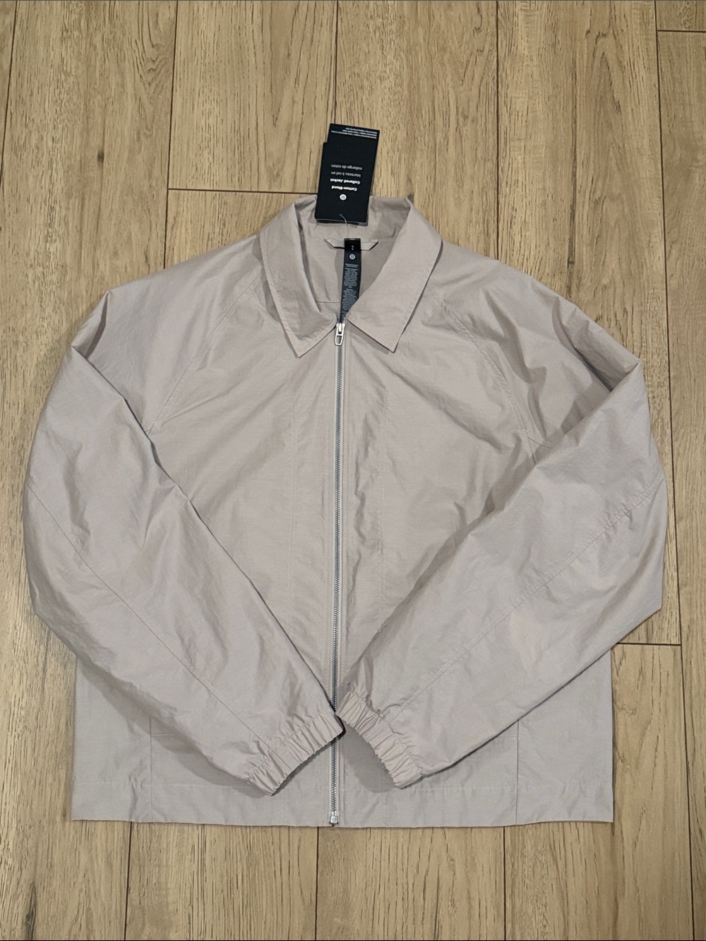 lululemon athletica Cotton-Blend Collared Jacket Men’s Large Downtown Tan NWT